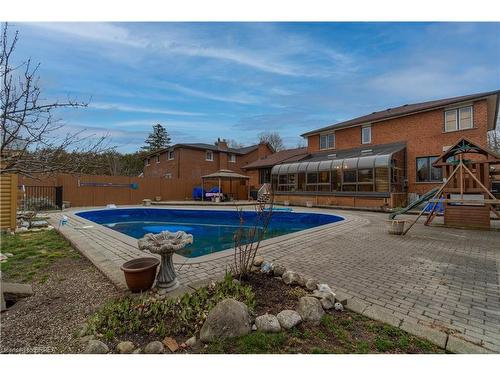 18 Huntingdale Drive, Kitchener, ON - Outdoor With In Ground Pool With Backyard