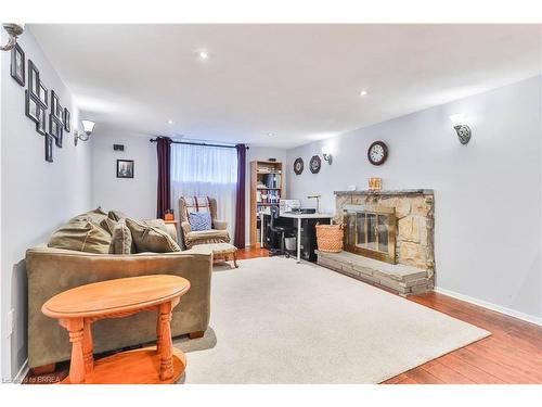 48 Abbington Drive, Hamilton, ON - Indoor Photo Showing Living Room With Fireplace