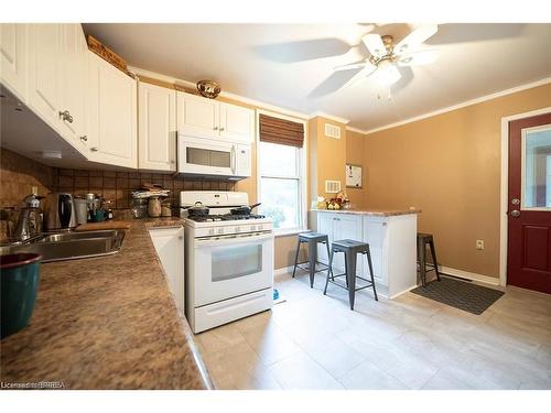 6 Alfred Street, Brantford, ON - Indoor Photo Showing Kitchen With Double Sink