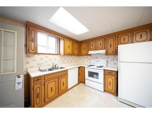 13 Huron Street, Brantford, ON - Indoor Photo Showing Kitchen With Double Sink