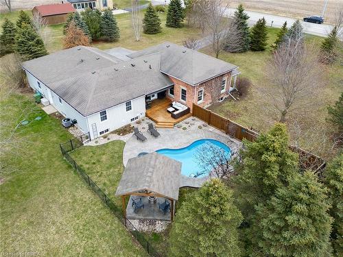 443 Bishopsgate Road, Burford, ON - Outdoor With In Ground Pool With Deck Patio Veranda
