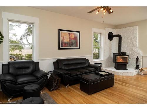 148 Harley Road, Harley, ON - Indoor Photo Showing Living Room With Fireplace