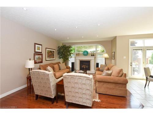 51 Queensway Drive, Brantford, ON - Indoor Photo Showing Living Room With Fireplace