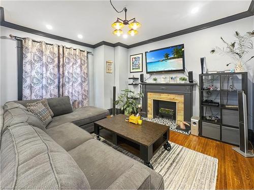 86 Colborne Street S, Simcoe, ON - Indoor Photo Showing Living Room With Fireplace