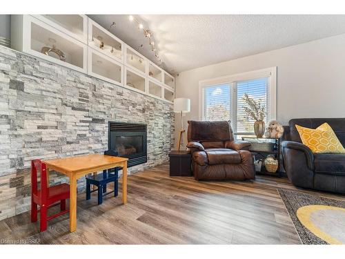 231 Parkside Drive, Waterdown, ON - Indoor Photo Showing Living Room With Fireplace