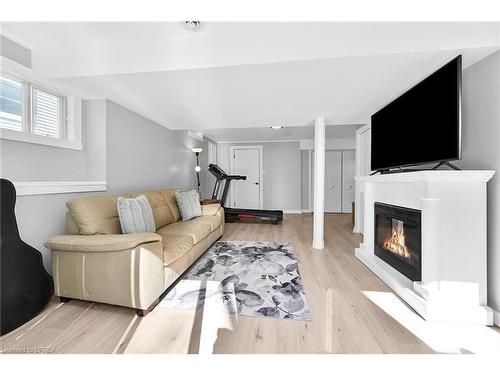 25 D'Aubigny Road, Brantford, ON - Indoor Photo Showing Living Room With Fireplace