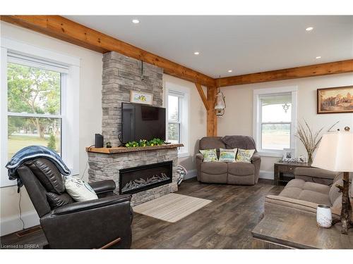 1297 Colborne Street W, Brantford, ON - Indoor Photo Showing Living Room With Fireplace