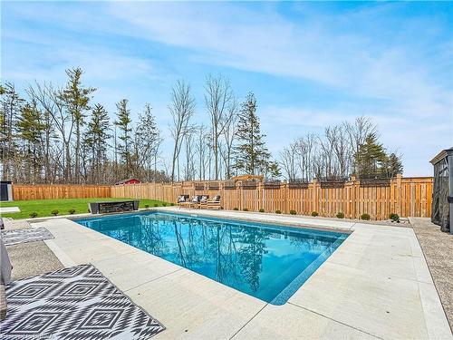 96 Lorne Card Drive, Paris, ON - Outdoor With In Ground Pool With Backyard