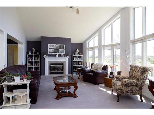 2132 Greenfield Road, Ayr, ON - Indoor Photo Showing Living Room With Fireplace