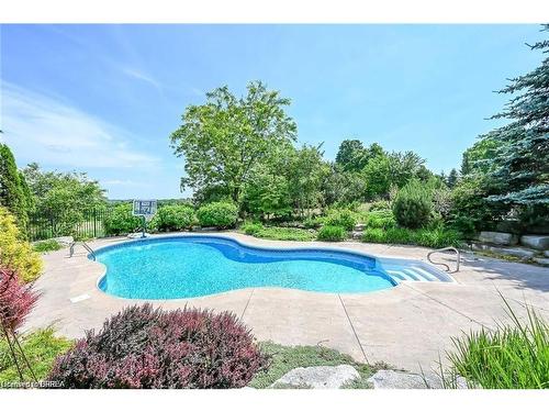 92 Pleasant Ridge Road, Brantford, ON - Outdoor With In Ground Pool With Backyard