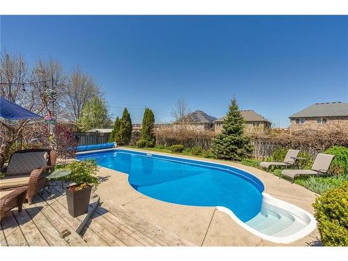 55 Lovell Crescent, Brantford, ON - Outdoor With In Ground Pool With Deck Patio Veranda With Backyard