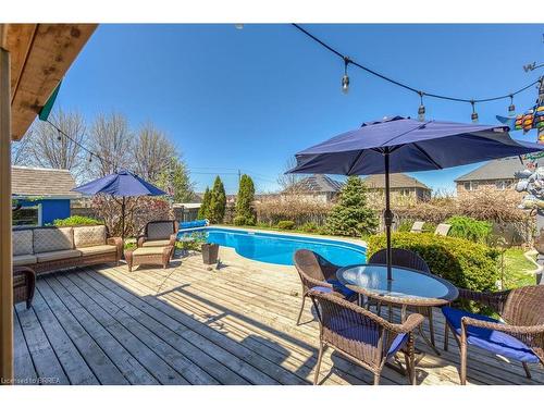 55 Lovell Crescent, Brantford, ON - Outdoor With In Ground Pool With Deck Patio Veranda With Exterior