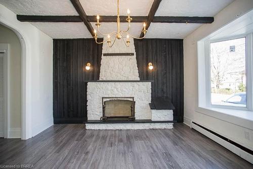 56 Richardson Street, Brantford, ON - Indoor Photo Showing Living Room With Fireplace
