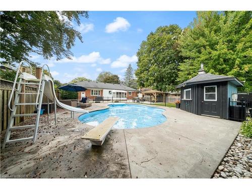 24 Admiral Road, Brantford, ON - Outdoor With In Ground Pool With Backyard