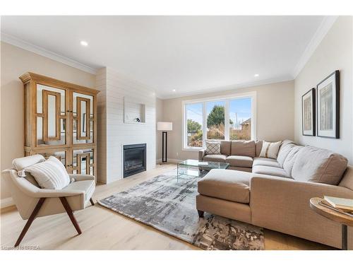 111 Judd Drive, Simcoe, ON - Indoor Photo Showing Living Room With Fireplace