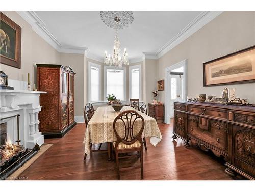 40 Locke Street S, Hamilton, ON - Indoor Photo Showing Dining Room With Fireplace