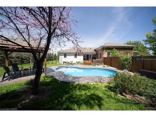 443 Bishopsgate Road, Burford, ON - Outdoor With In Ground Pool With Backyard