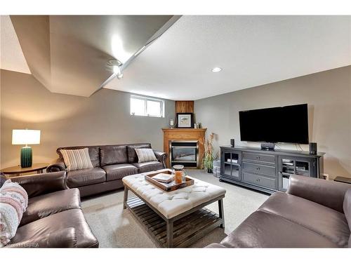 15 Childerhose Crescent, Brantford, ON - Indoor Photo Showing Living Room With Fireplace