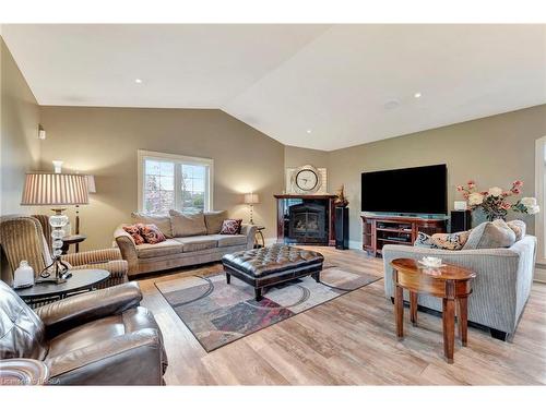 28 Old Lakeshore Road, Port Dover, ON - Indoor Photo Showing Living Room With Fireplace