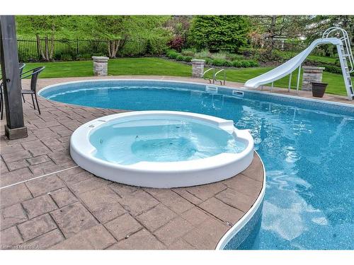 95 St Andrews Drive, Brantford, ON - Outdoor With In Ground Pool With Backyard