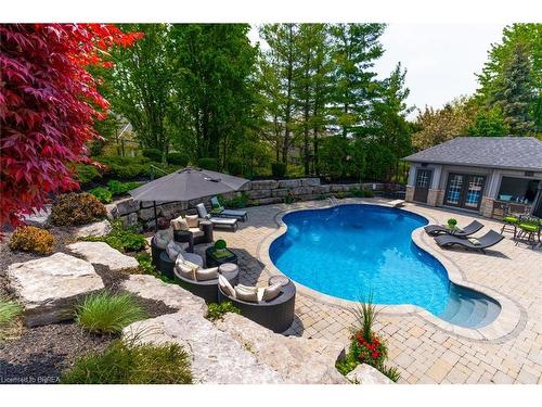 75 St. Andrews Drive, Brantford, ON - Outdoor With In Ground Pool With Backyard
