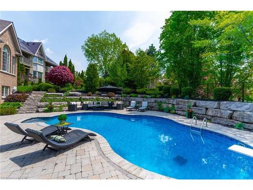 75 St. Andrews Drive, Brantford, ON - Outdoor With In Ground Pool With Backyard