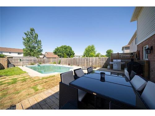34 Stowe Terrace, Brantford, ON - Outdoor With In Ground Pool With Deck Patio Veranda With Exterior