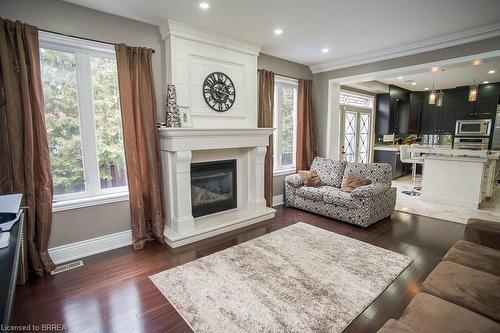 4671 Mcleod Road, Burlington, ON - Indoor Photo Showing Living Room With Fireplace
