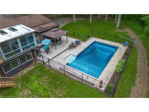 12 Campbell Farm Road, Brantford, ON - Outdoor With In Ground Pool With Deck Patio Veranda With Backyard