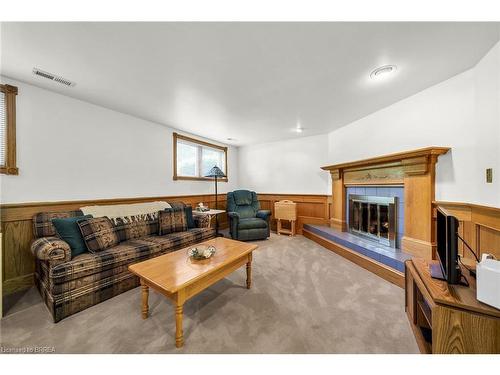 33 Marshall Street, Brantford, ON - Indoor Photo Showing Living Room With Fireplace