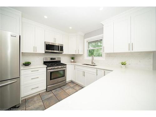 445 Powerline Road, Brantford, ON - Indoor Photo Showing Kitchen With Stainless Steel Kitchen With Double Sink