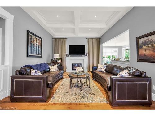 12 Ellington Place, Brantford, ON - Indoor Photo Showing Living Room With Fireplace