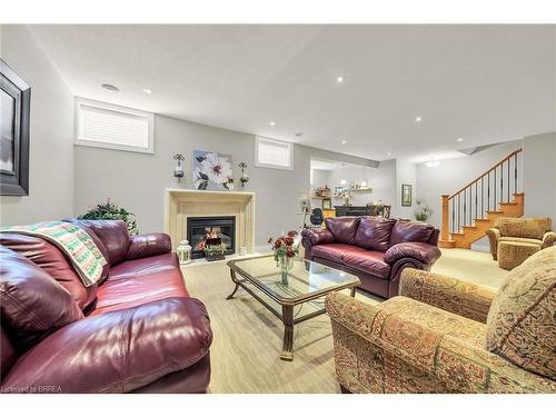 12 Ellington Place, Brantford, ON - Indoor Photo Showing Living Room With Fireplace