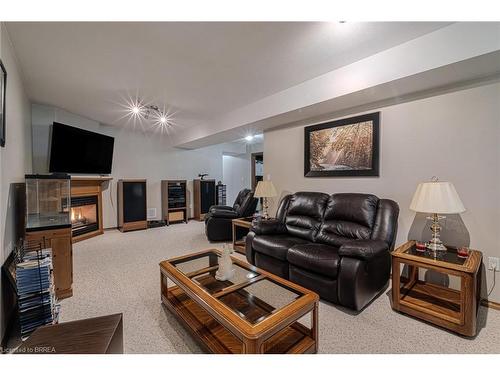 23 Garner'S Lane, Brantford, ON - Indoor Photo Showing Living Room With Fireplace