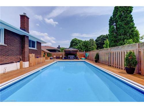 28 Allanton Boulevard, Brantford, ON - Outdoor With In Ground Pool With Backyard