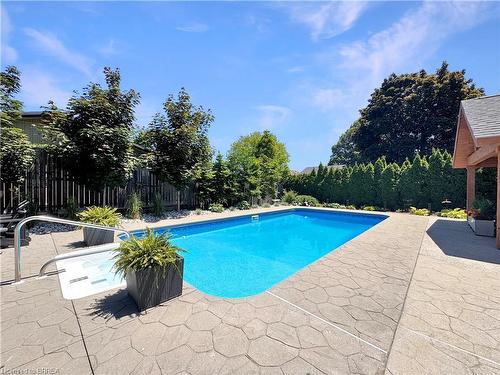 36 Elm Street, Brantford, ON - Outdoor With In Ground Pool With Backyard