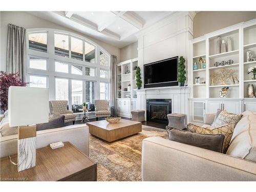 49 Ruijs Boulevard, Brantford, ON - Indoor Photo Showing Living Room With Fireplace