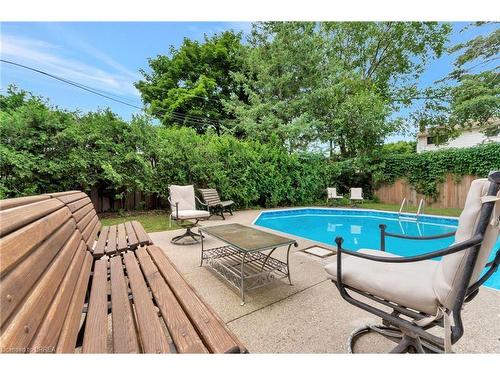 166 St George Street, Brantford, ON - Outdoor With In Ground Pool With Deck Patio Veranda With Backyard