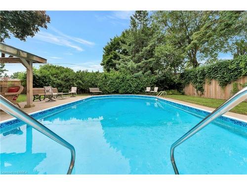 166 St George Street, Brantford, ON - Outdoor With In Ground Pool With Backyard