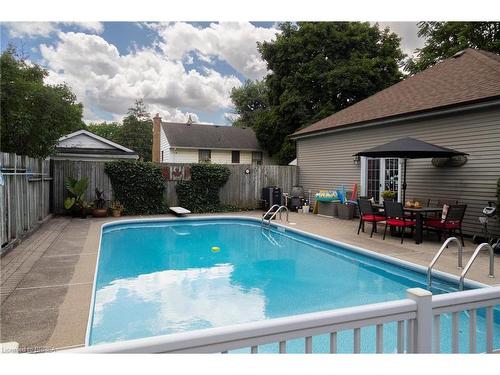 15 Lyndhurst Street, Brantford, ON - Outdoor With In Ground Pool With Backyard