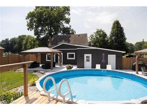 16 Church Street W, Scotland, ON - Outdoor With Above Ground Pool With Backyard