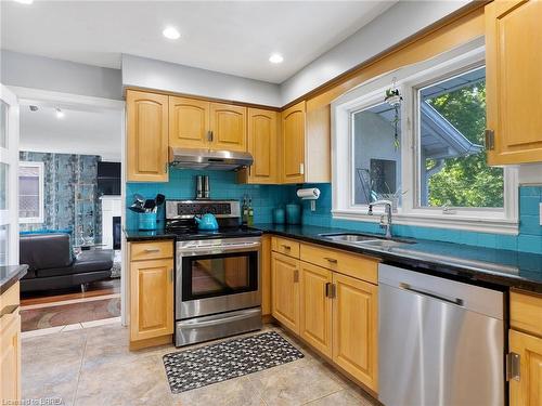 268 German School Road, Paris, ON - Indoor Photo Showing Kitchen With Double Sink