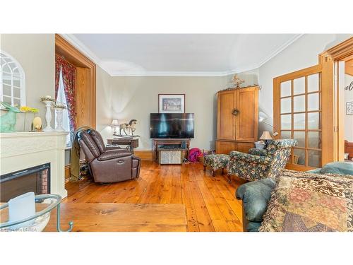 61 King Street N, Oakland, ON - Indoor Photo Showing Living Room With Fireplace