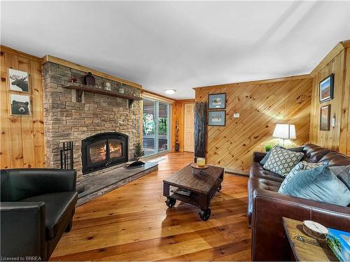 31 Fowke Lake Road, Lount, ON - Indoor Photo Showing Living Room With Fireplace