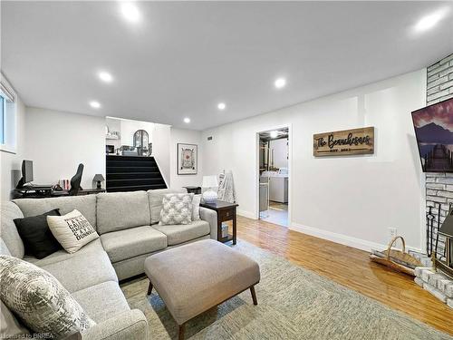 9 Normandy Circle, Simcoe, ON - Indoor Photo Showing Living Room With Fireplace