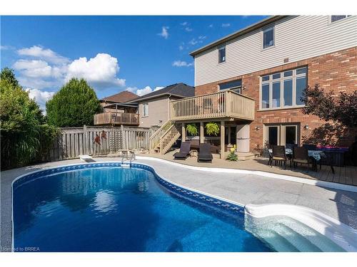 36 Varley Crescent, Brantford, ON - Outdoor With In Ground Pool With Deck Patio Veranda