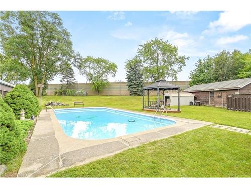 49 Wiltshire Drive, Brantford, ON - Outdoor With In Ground Pool With Backyard