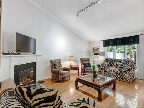 4129 Pincay Oaks Lane, Burlington, ON - Indoor Photo Showing Living Room With Fireplace