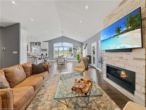 387 Robinson Road, Brantford, ON - Indoor Photo Showing Living Room With Fireplace