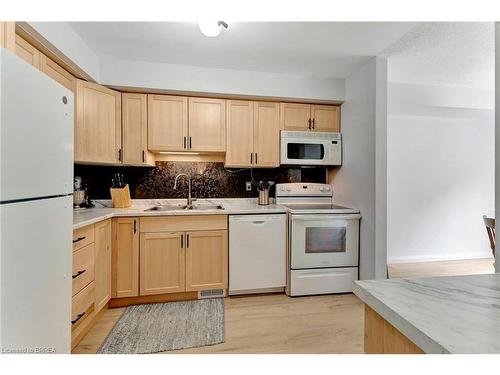 A-17 Raleigh Street, Brantford, ON - Indoor Photo Showing Kitchen With Double Sink